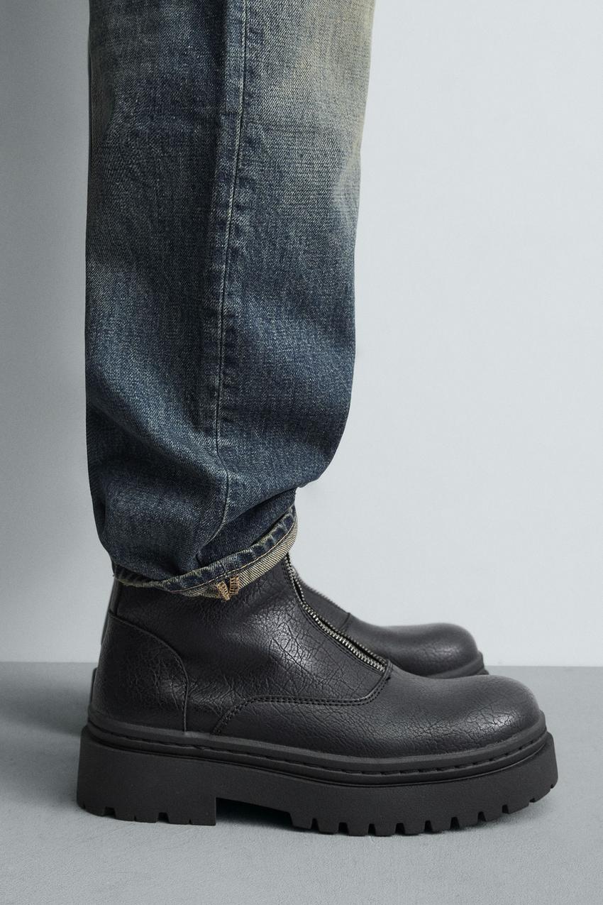 ジッパーブーツ - ブラック | ZARA Japan / 日本