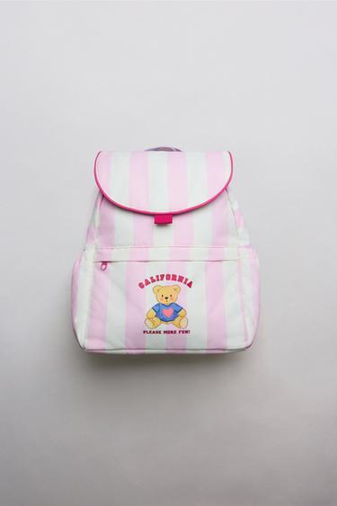 SAC À DOS RAYURES - Rose de Zara