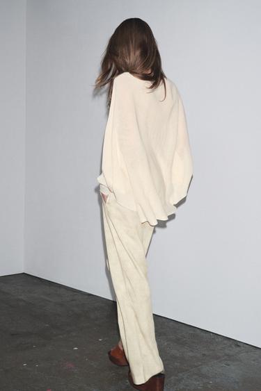 ZW COLLECTION TROUSERS WITH DARTS - Ecru by Zara - Image 4