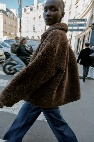 MANTEAU DOUBLE FACE RÉVERSIBLE - Marron de Zara - Image 2
