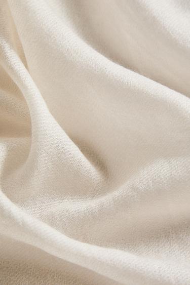 Zara CASHMERE BLANKET - Oyster-white