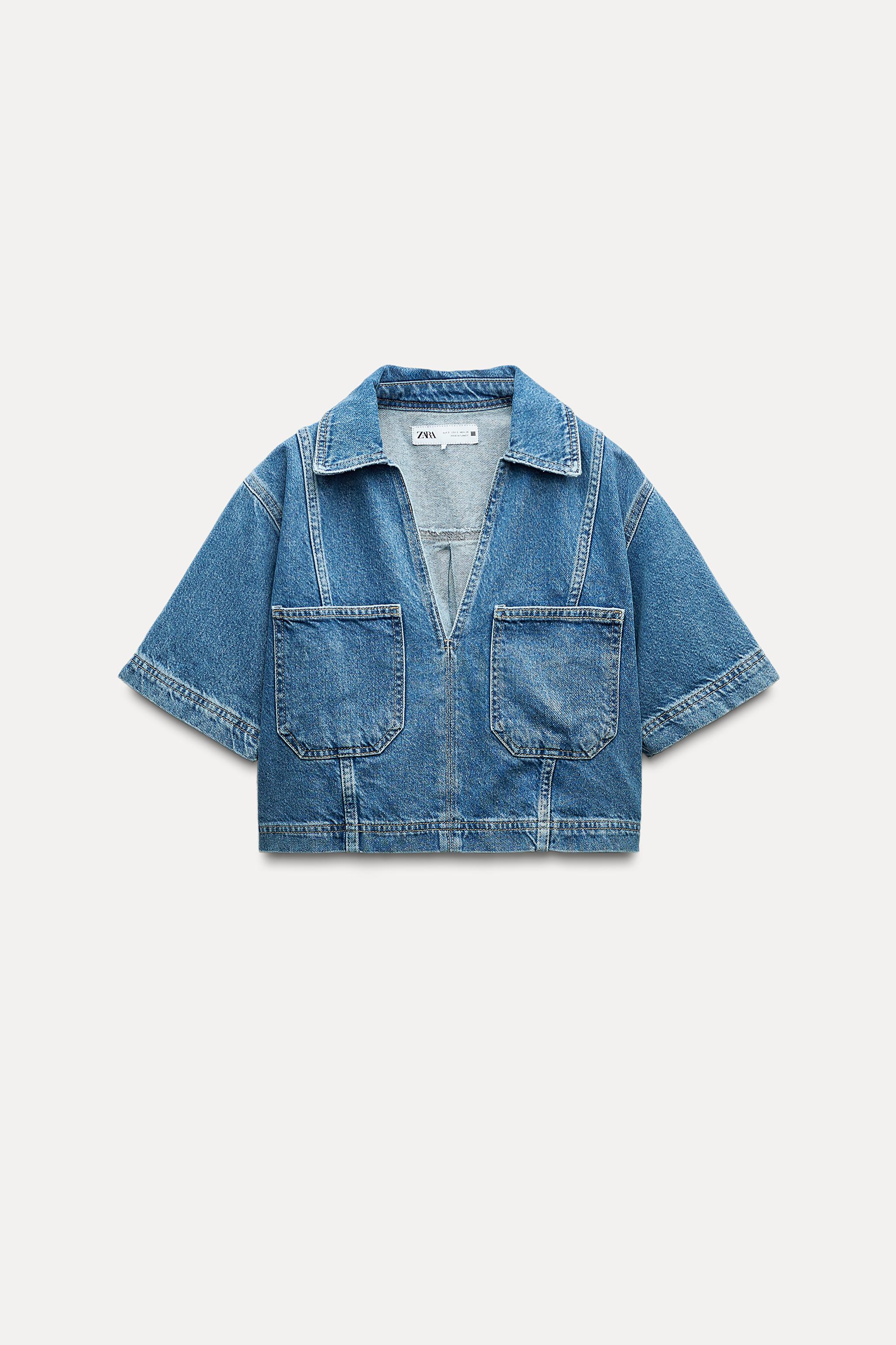 Zara denim shops shirt