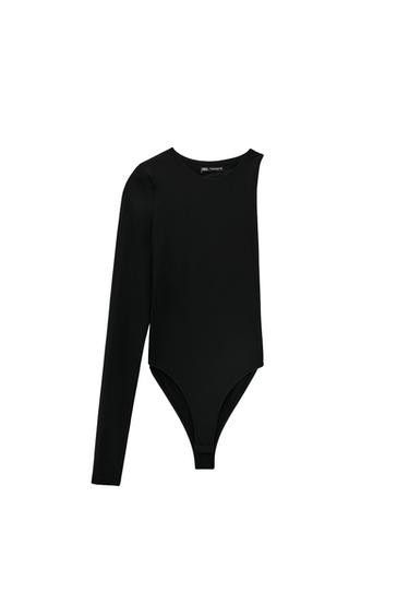 STRETCH ASYMMETRIC BODYSUIT