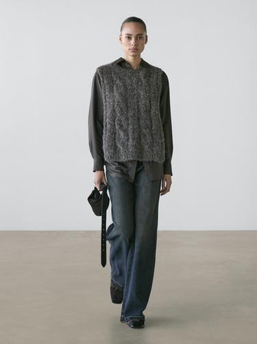 Zara Alpaca blend bib - Gray - Image 0