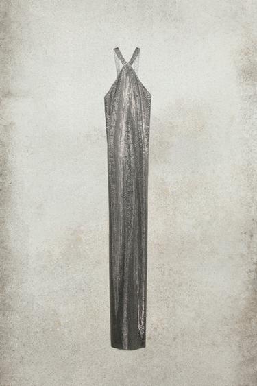 홀터넥 메쉬 원피스 LUDOVIC DE SAINT SERNIN x ZARA - Zara 실버