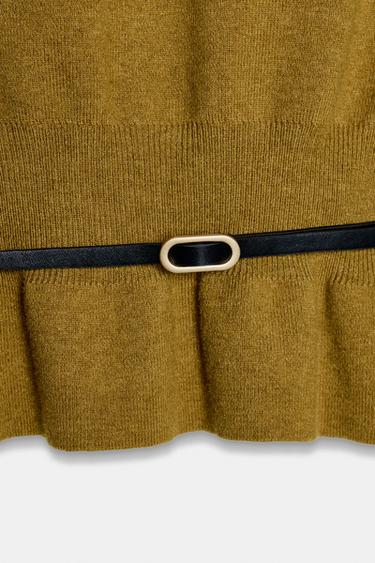 JUMPER KNIT BELT - Oil by Zara - Image 8
