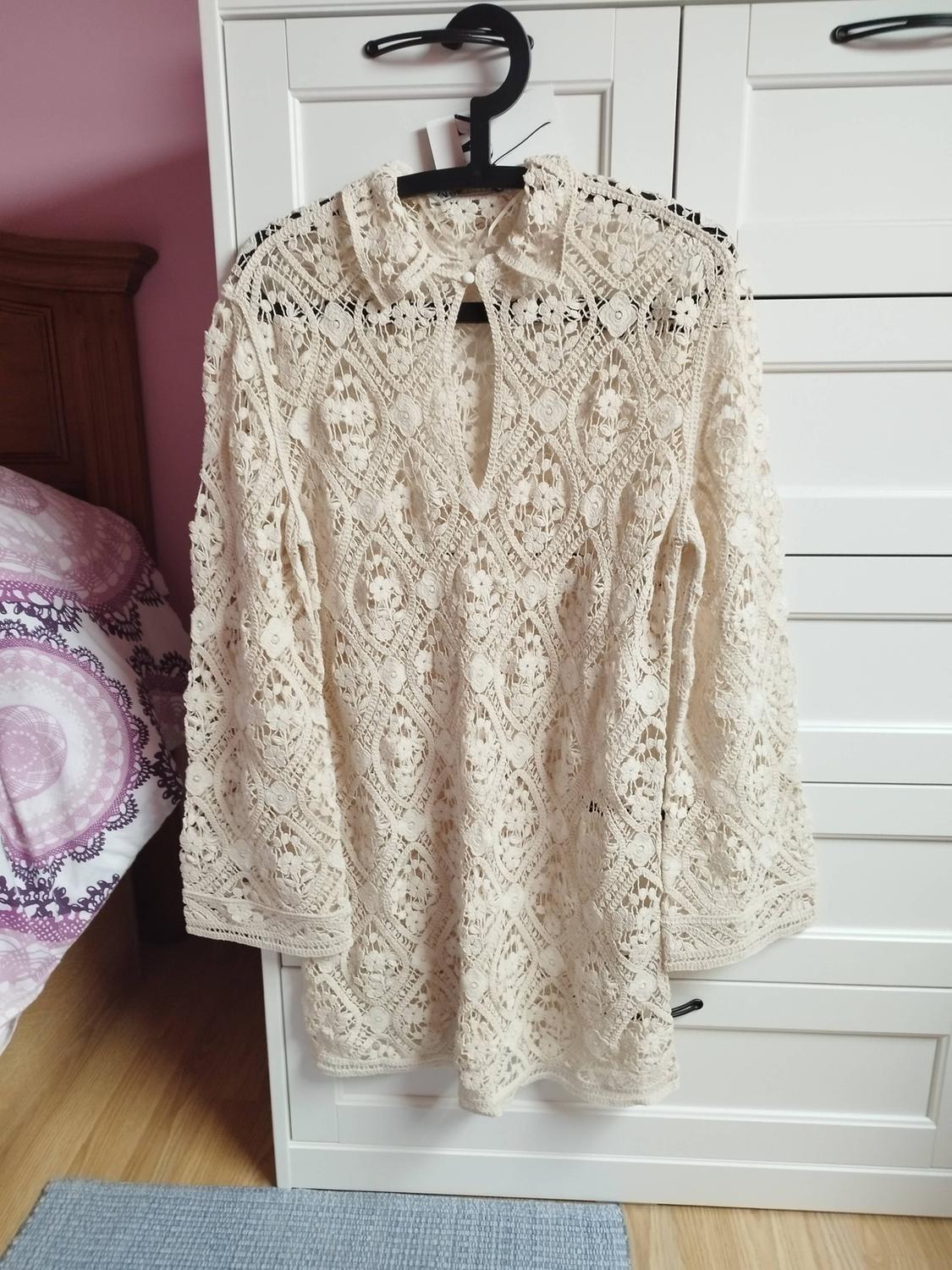 ZW COLLECTION CROCHET MINI DRESS - Image 6