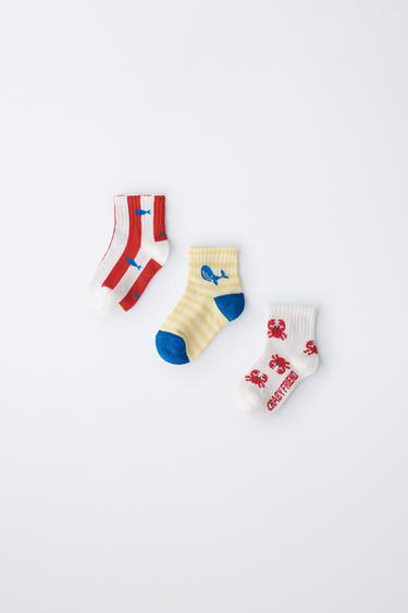 3-PACK OF PRINTED SEA SOCKS - Multicoloured by Zara - Image 3