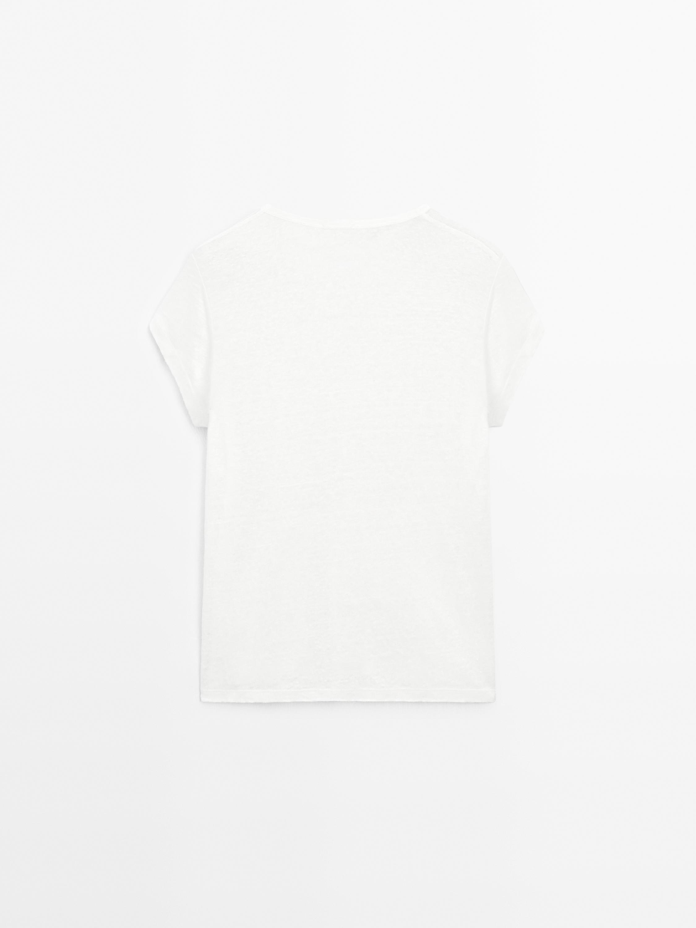 100% linen short sleeve T-shirt
