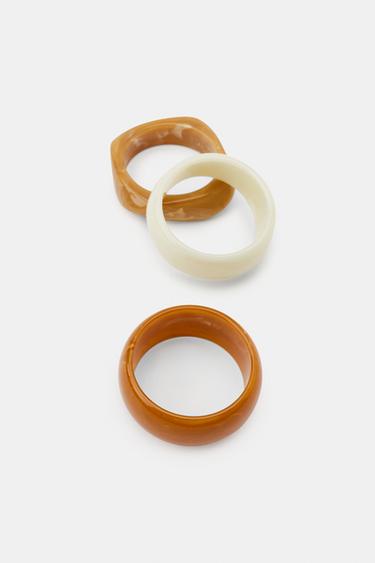 LOT DE 3 BRACELETS RIGIDES - Marron de Zara - Image 3
