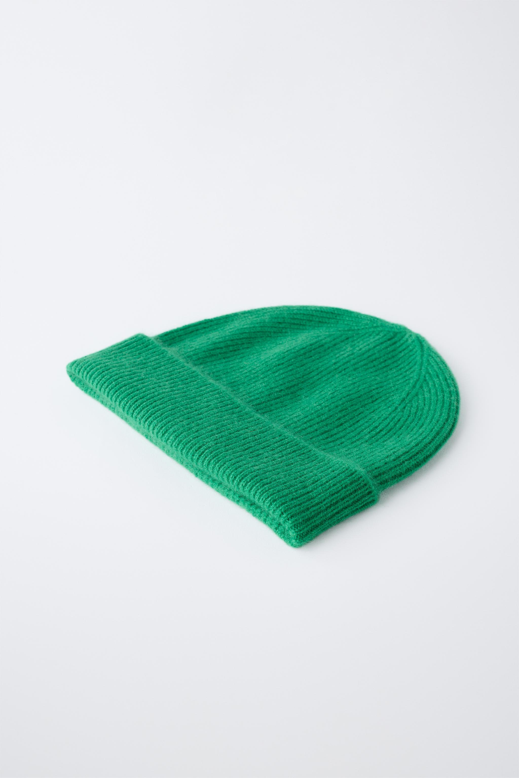 100% CASHMERE BEANIE — Green
