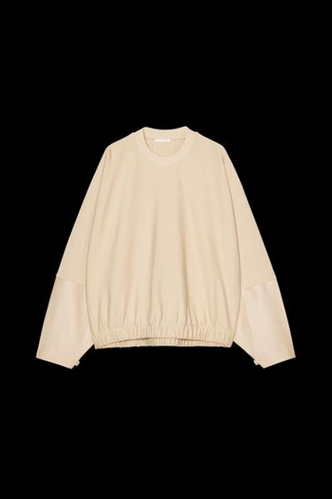 KOMBINIERTES SWEATSHIRT - Sandfarben von Zara - Bild 0
