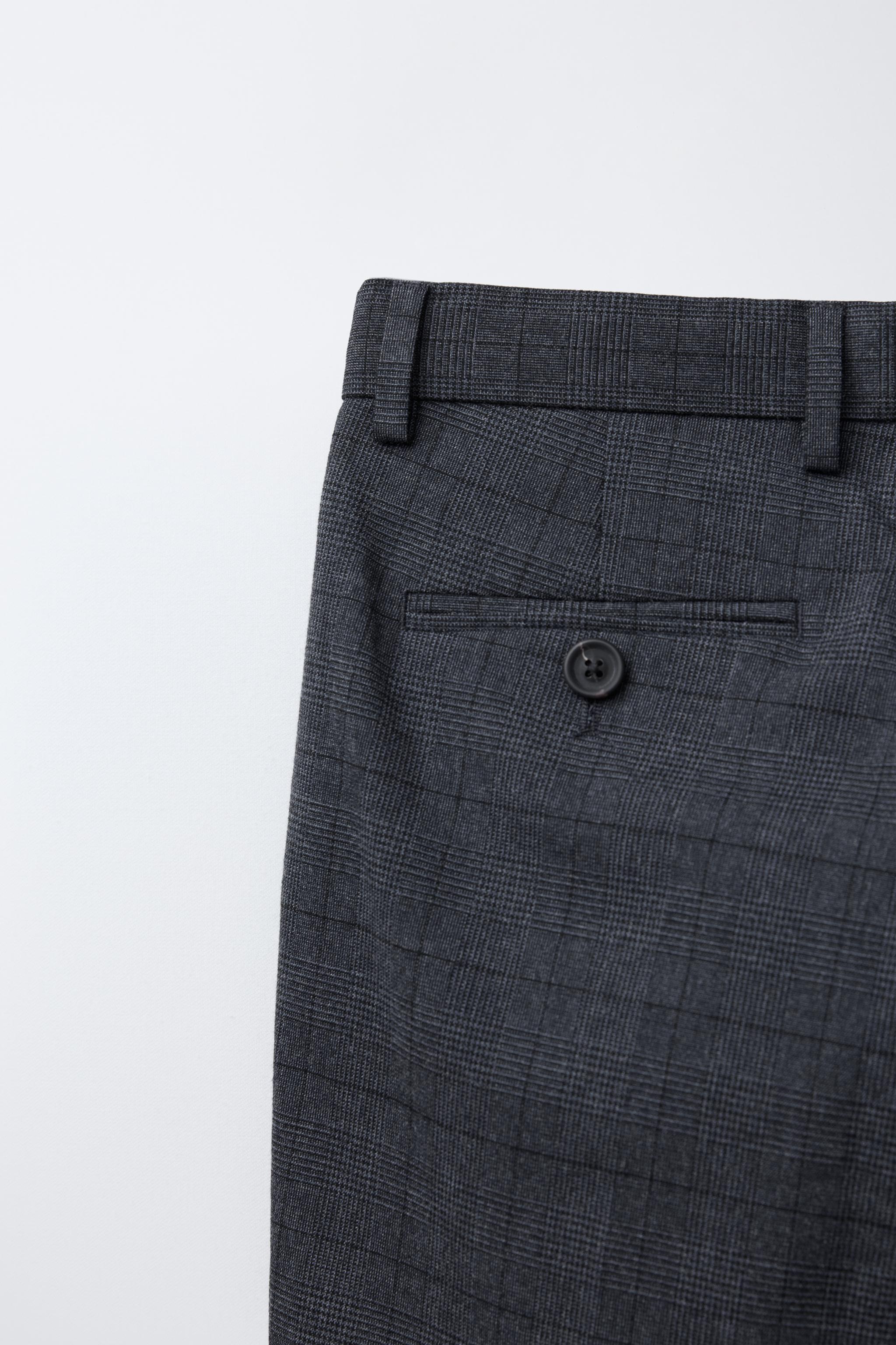 PLAID SUIT PANTS