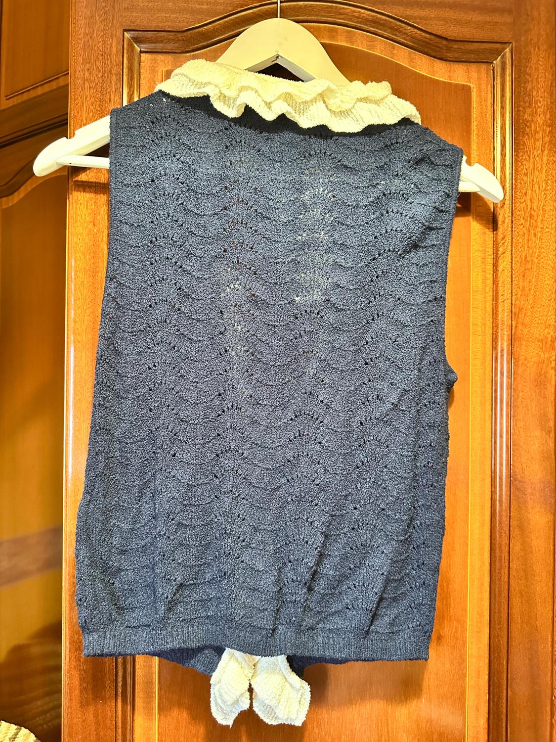CONTRAST RUFFLE TOP - Image 5