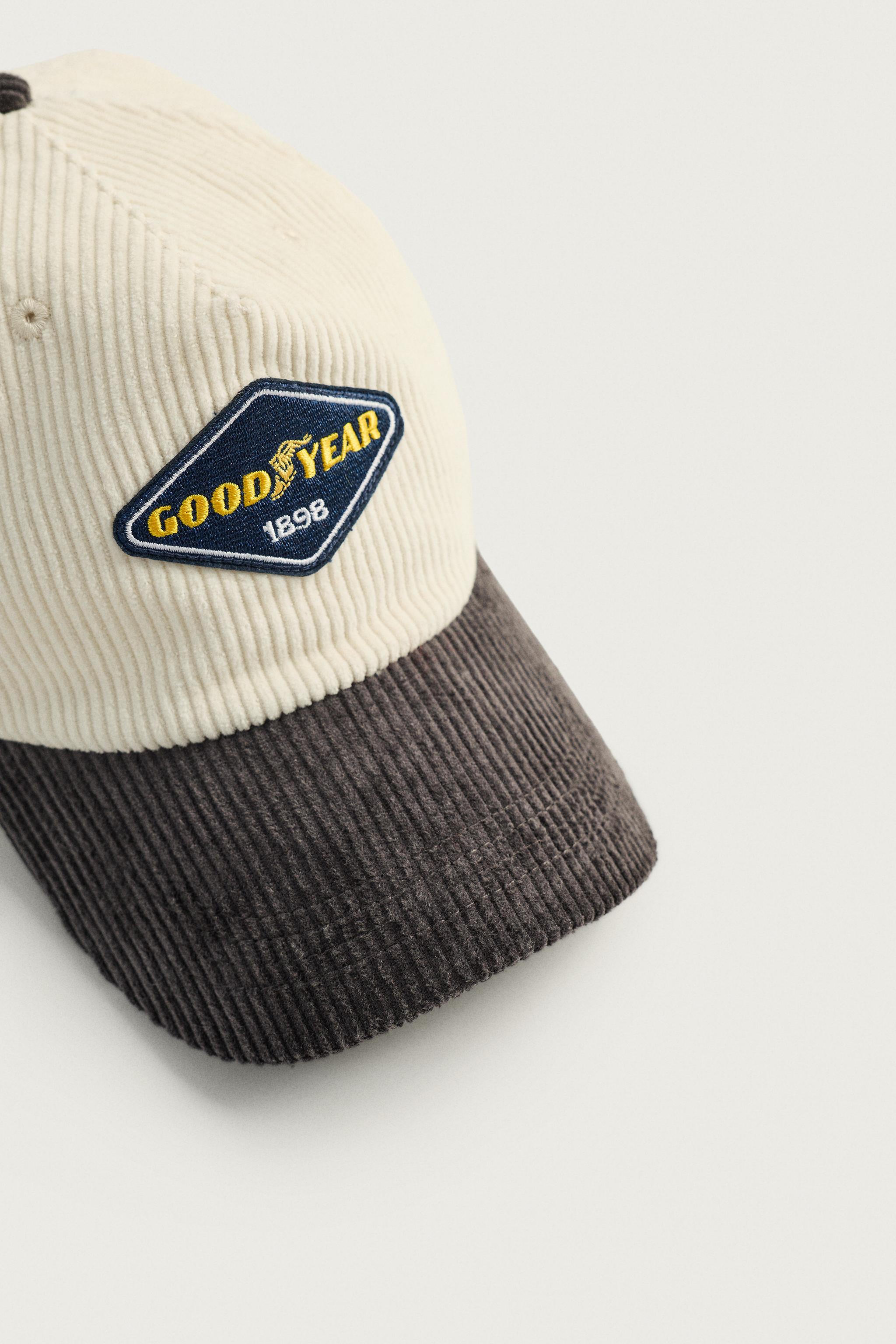 CASQUETTE EN VELOURS CÔTELÉ AVEC PIÈCE GOODYEAR©