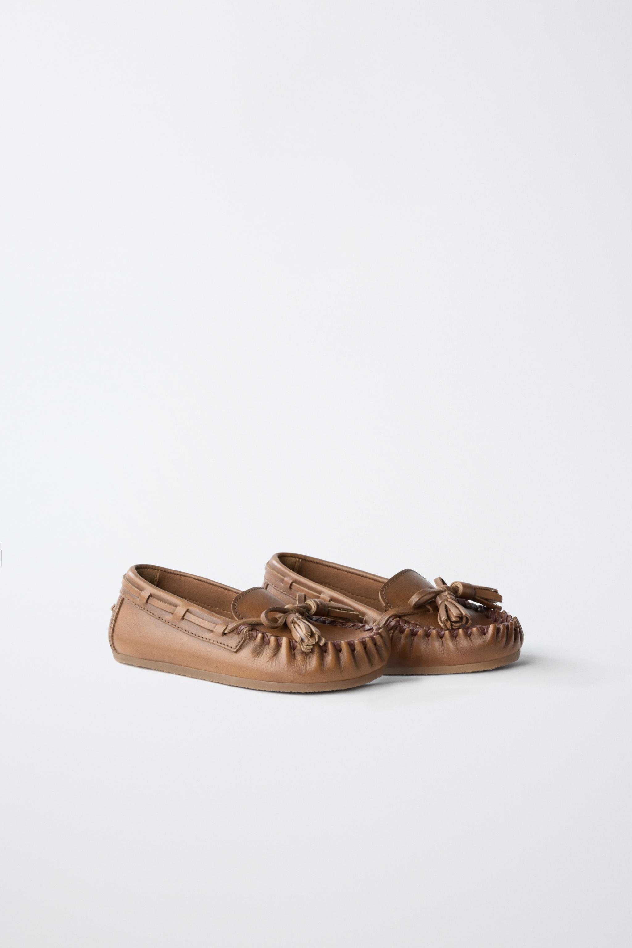 MOCASSINS À NŒUD EN CUIR