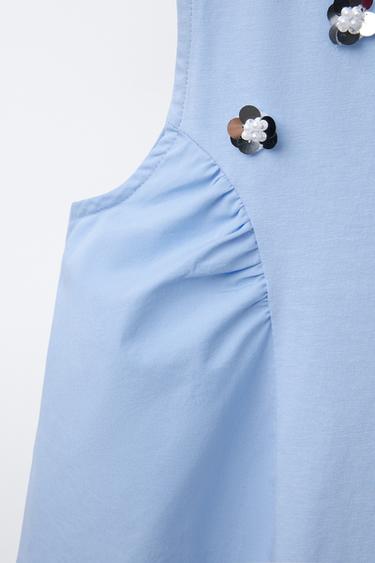 CONTRAST FLORAL T-SHIRT - Blue by Zara - Image 2