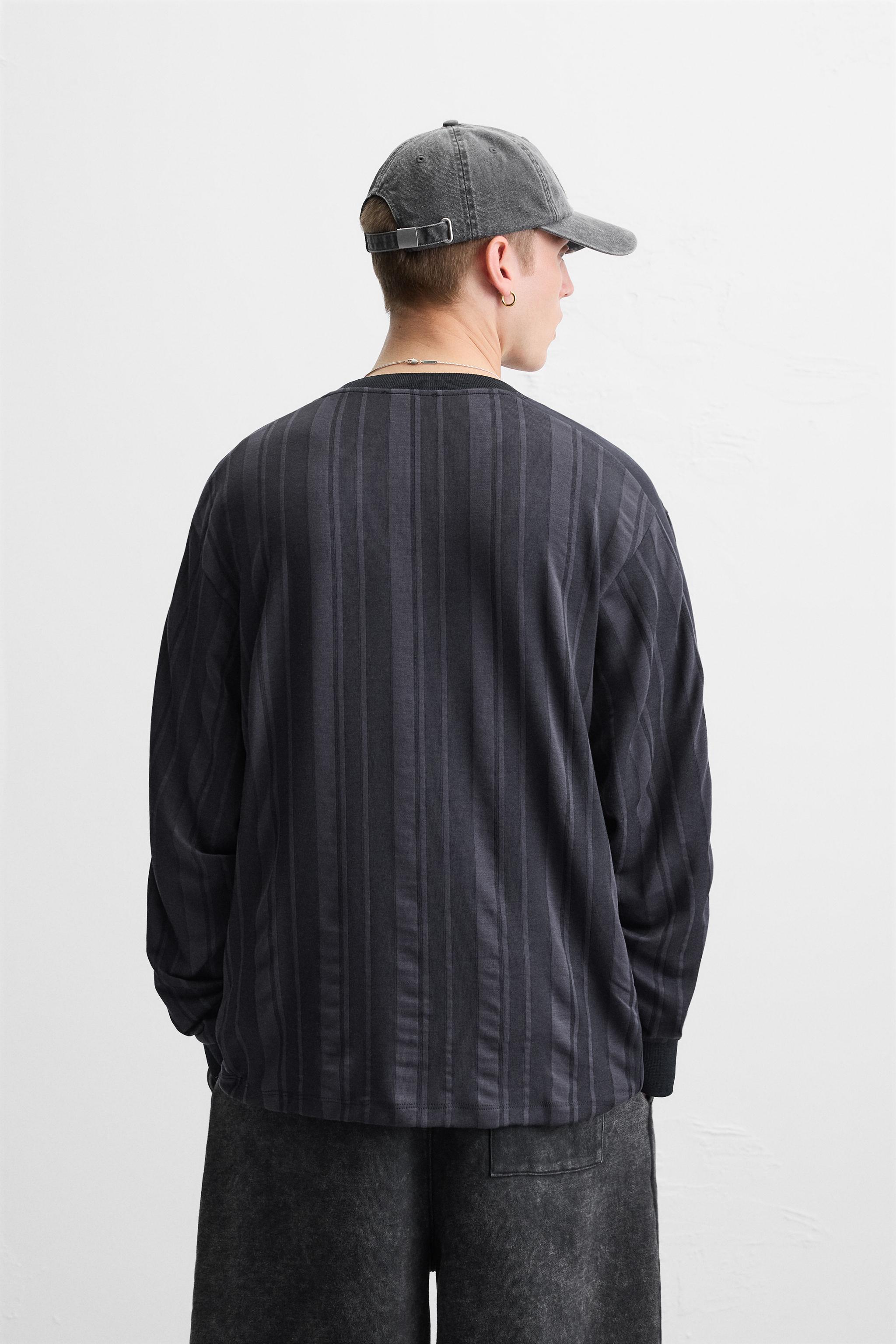 RETRO FOOTBALL TEXTURED SWEATSHIRT - Navy blue | ZARA Australia