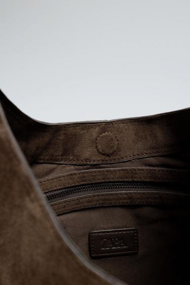 SAC SHOPPER EFFET DAIM - Marron de Zara - Image 6