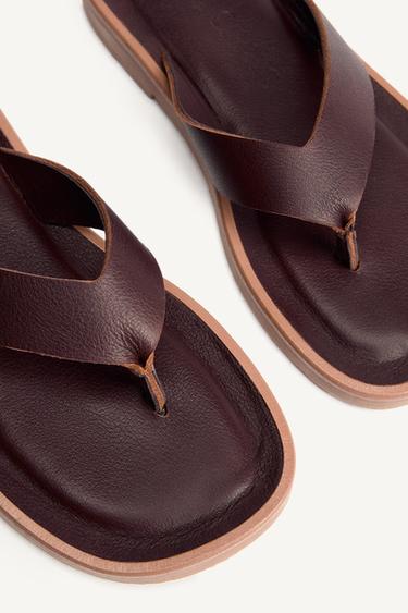LTHR SNDLS - Burgundy Red by Zara - Image 6