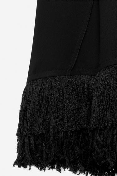 JUPE À FRANGES ASYMÉTRIQUE - THE ITEM - Noir de Zara - Image 8