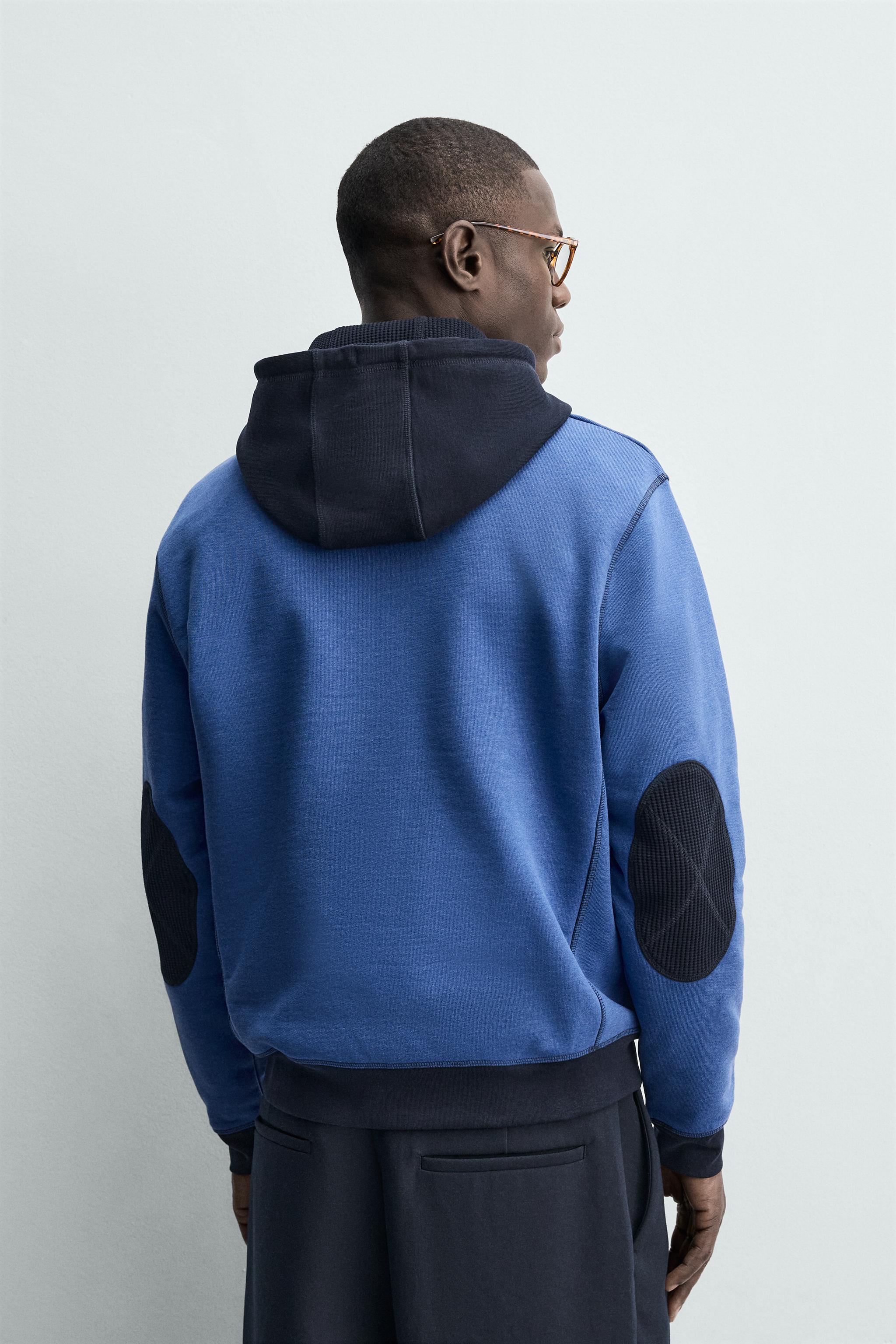 SWEAT COLOR BLOCK À CAPUCHE WAFFLE