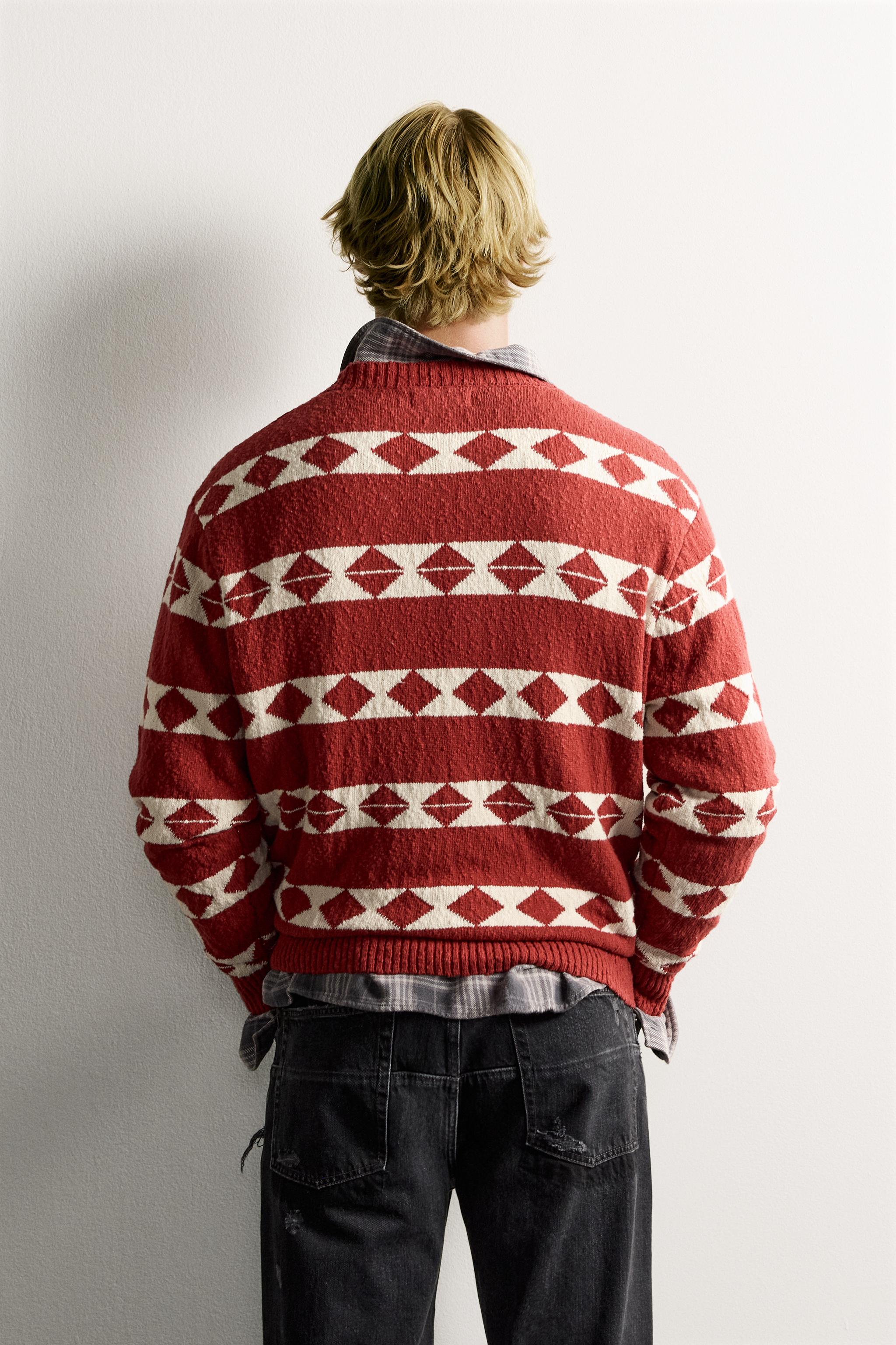 GEOMETRIC JACQUARD RELAXED FIT JUMPER