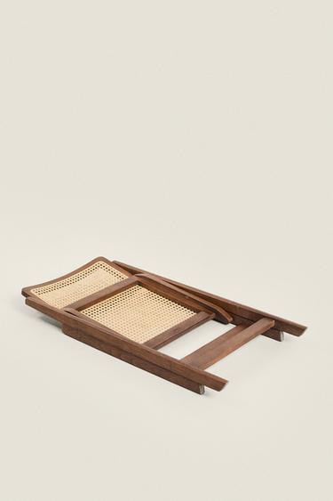CHAISE PLIABLE BOIS ET ROTIN - Marron de Zara - Image 2