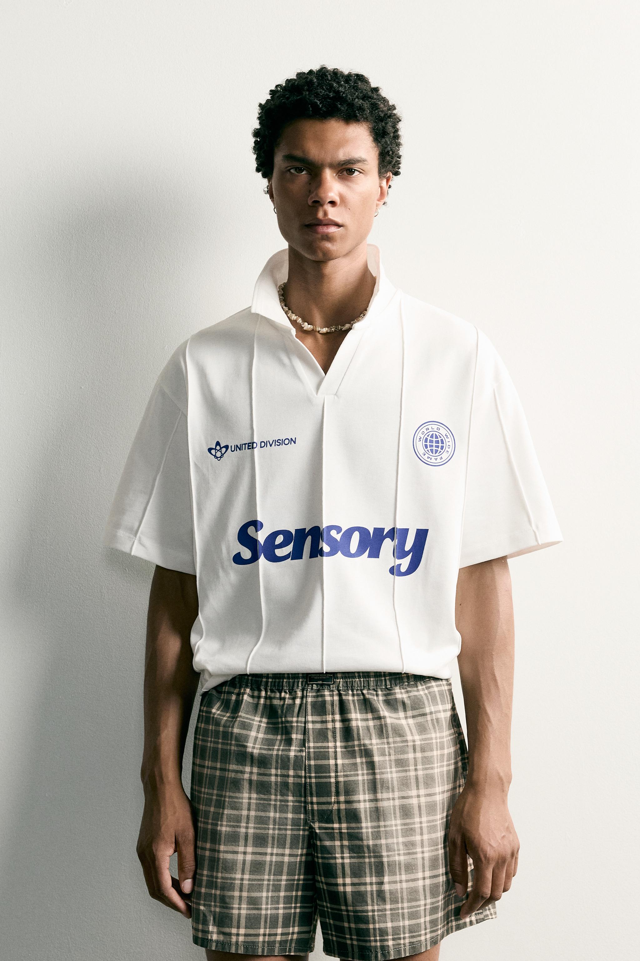 RETRO SOCCER RELAXED-FIT POLO — Oyster-white