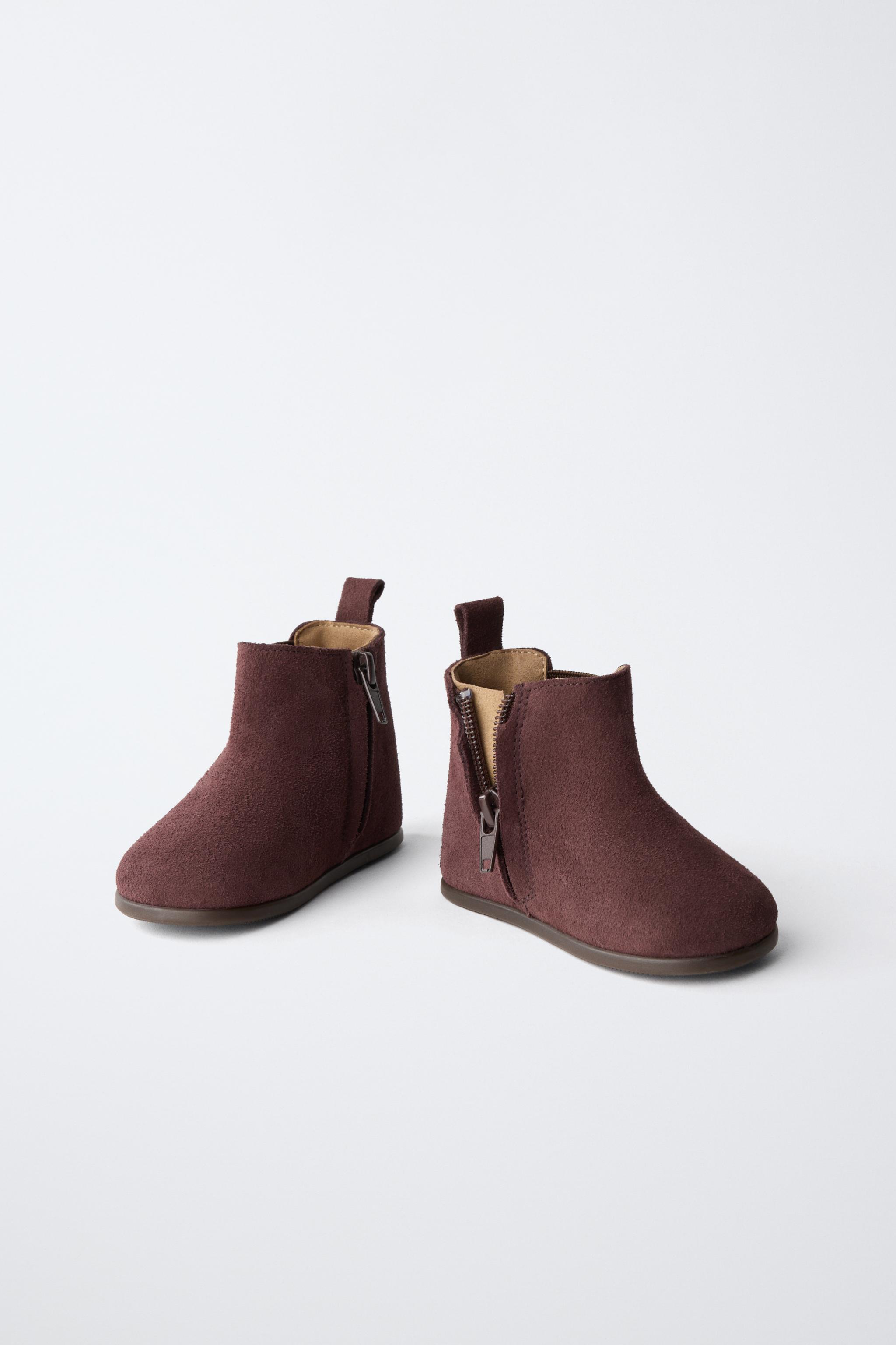 LEATHER CHELSEA BOOTS - Aubergine | ZARA Curaçao / Curazao