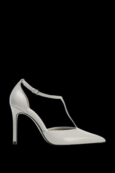 STRAPPY HIGH-HEEL SHOES - Light grey by Zara - Image 0