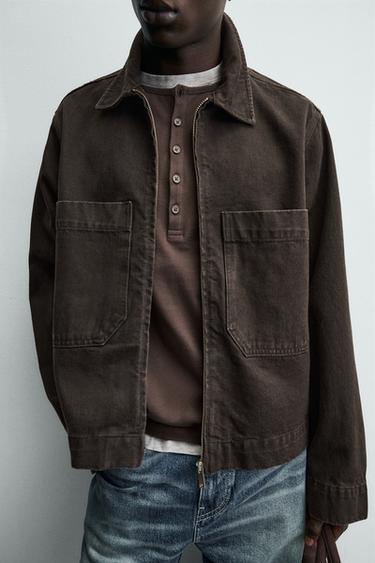 TEXTURED POCKET JACKET - Brown by Zara - Image 5