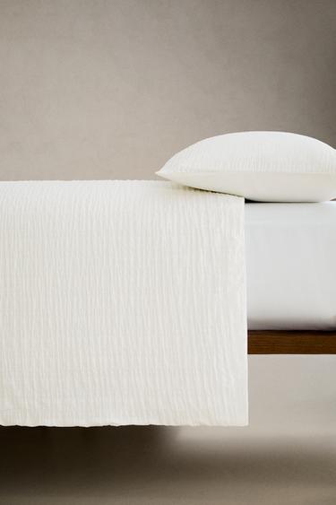 TEXTURED COTTON DUVET COVER - White by Zara - Image 2