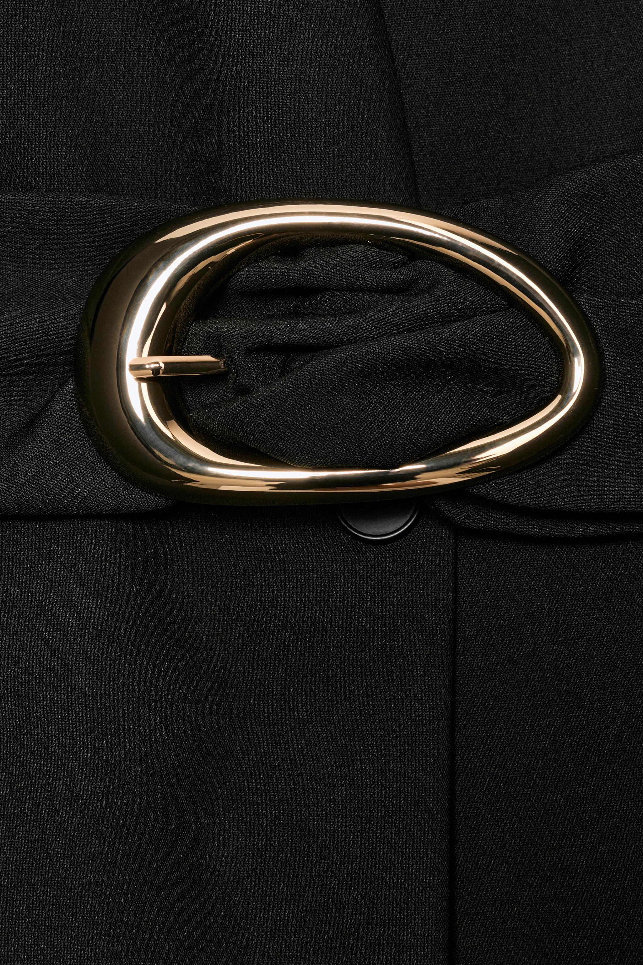 Женские пиджаки Zara BUCKLE BELT BLAZER — фото 7