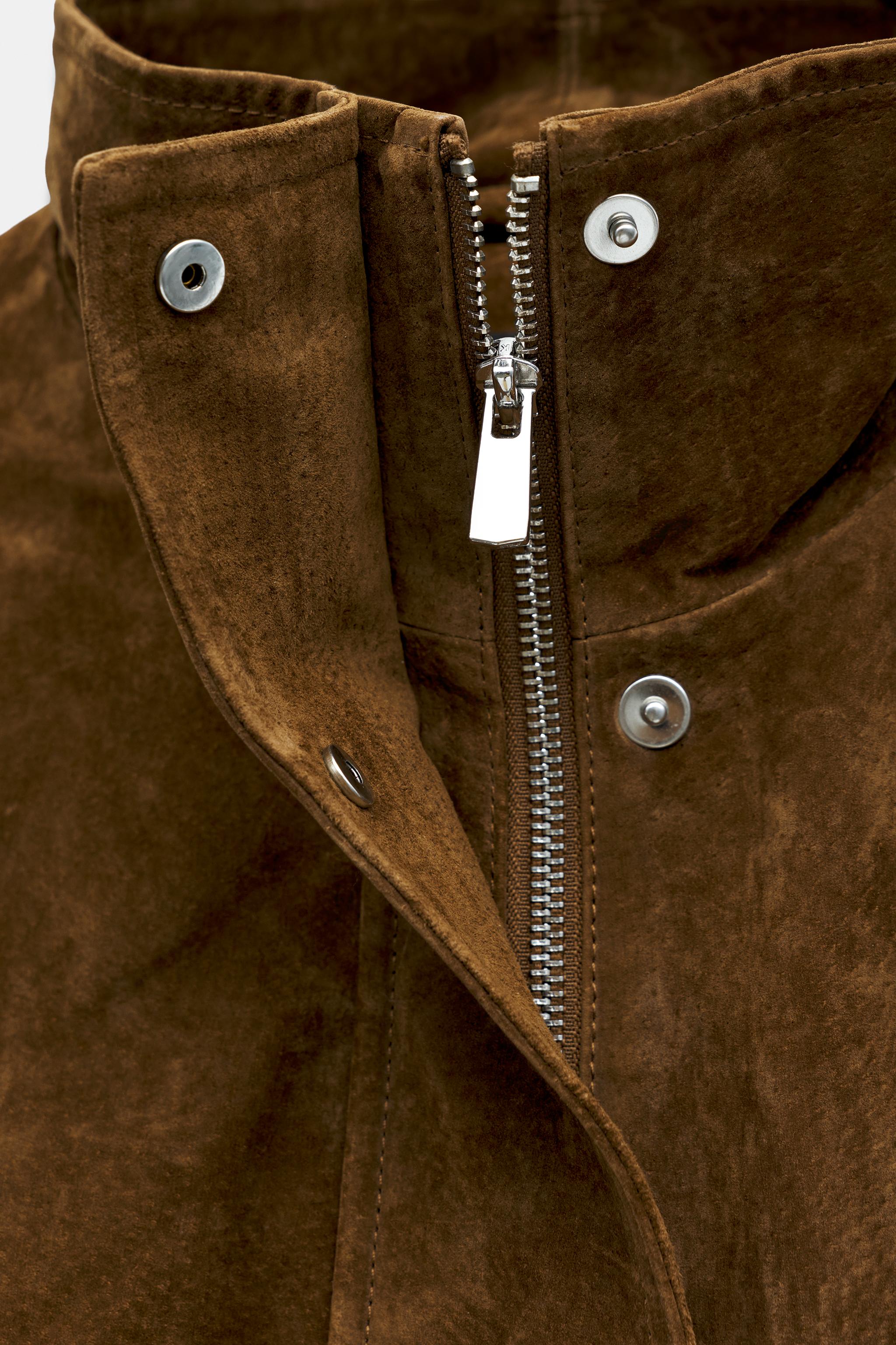 100% LEATHER BELTED JACKET