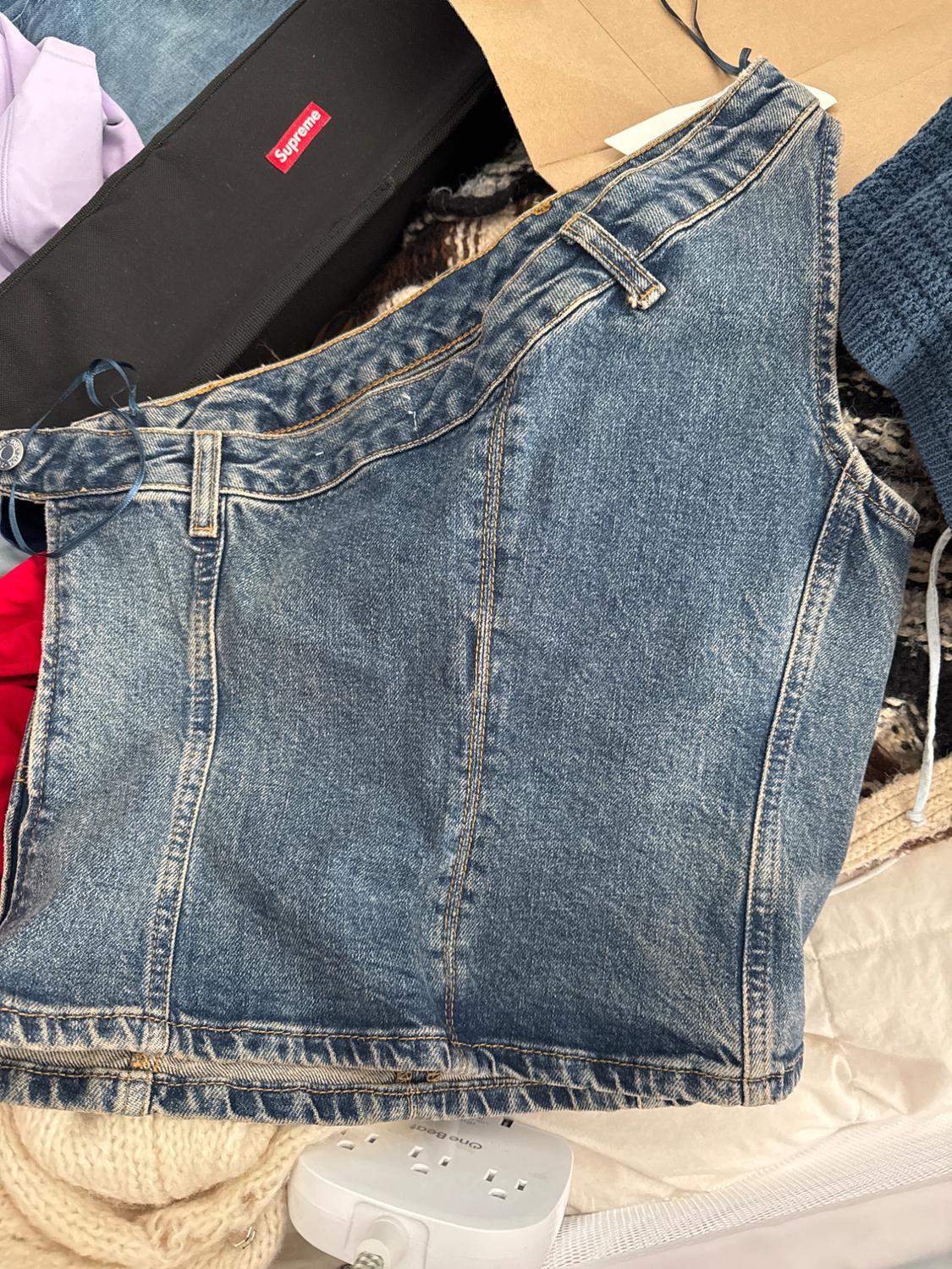 TOP DENIM TRF ASIMÉTRICO