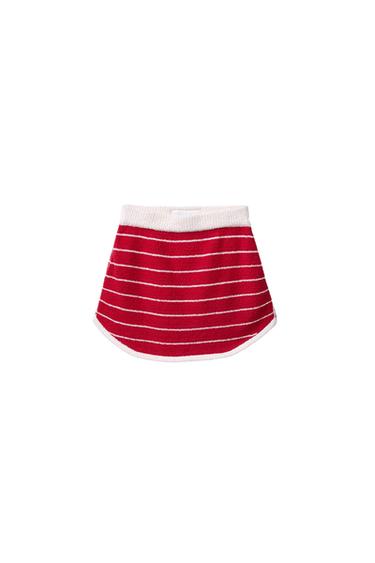 STRIPED TOWEL-EFFECT SKIRT - Red Stripe by Zara - Image 0