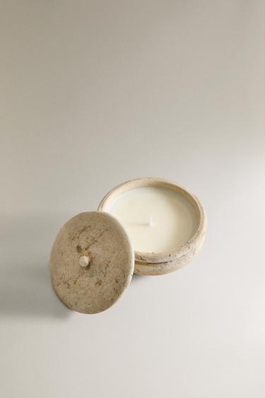 (100 G) BOUGIE PARFUMÉE GOLDEN CUIR - Moutarde de Zara - Image 1