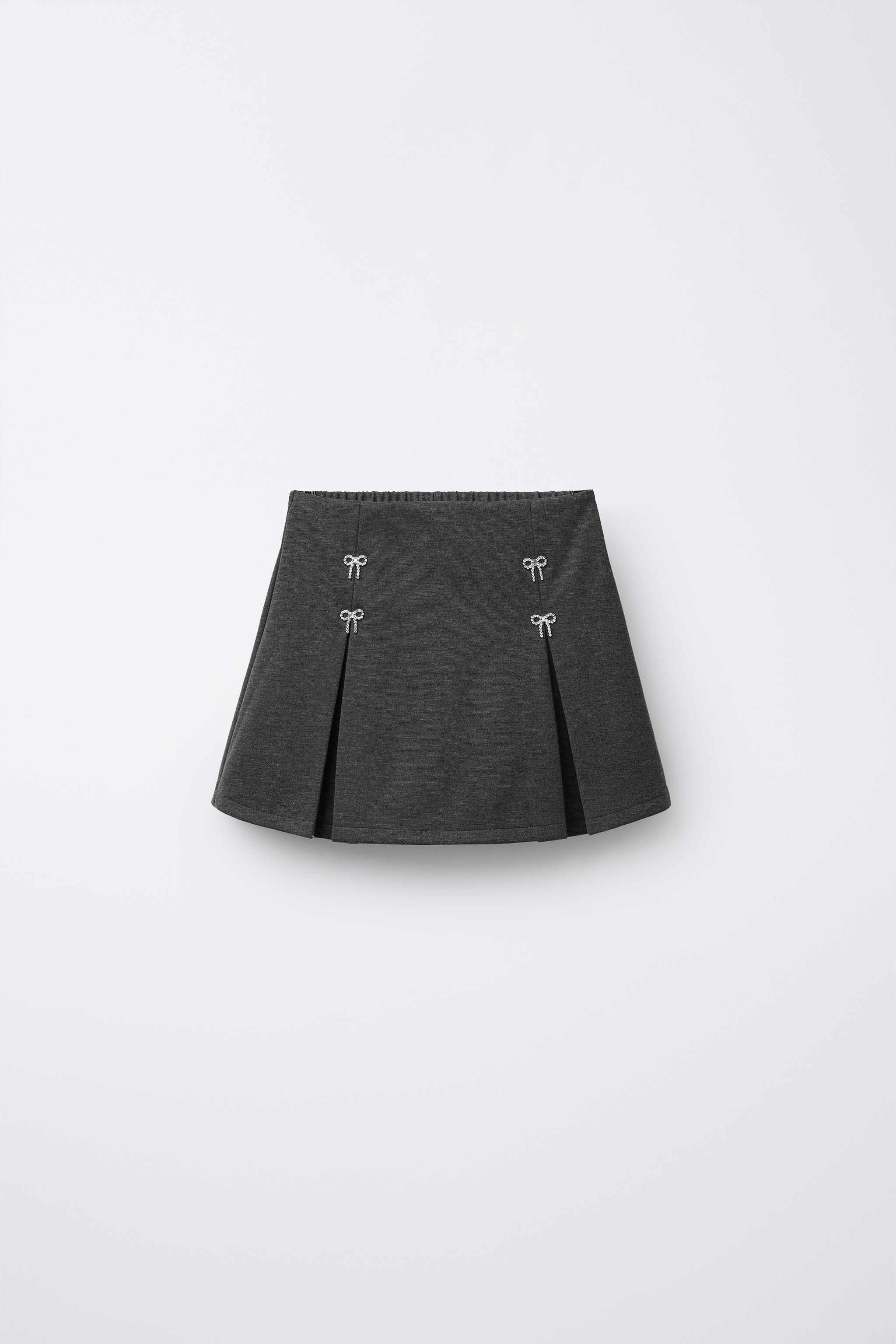 SHIMMER BOW SKORT - Gray marl | ZARA United States