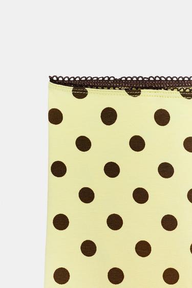 DOT CAPRI TROUSERS - Yellow by Zara - Image 5