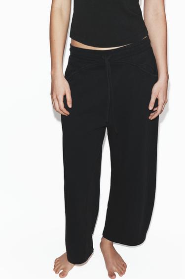 PANTALÓN FELPA EFECTO LAVADO - Gris antracita de Zara