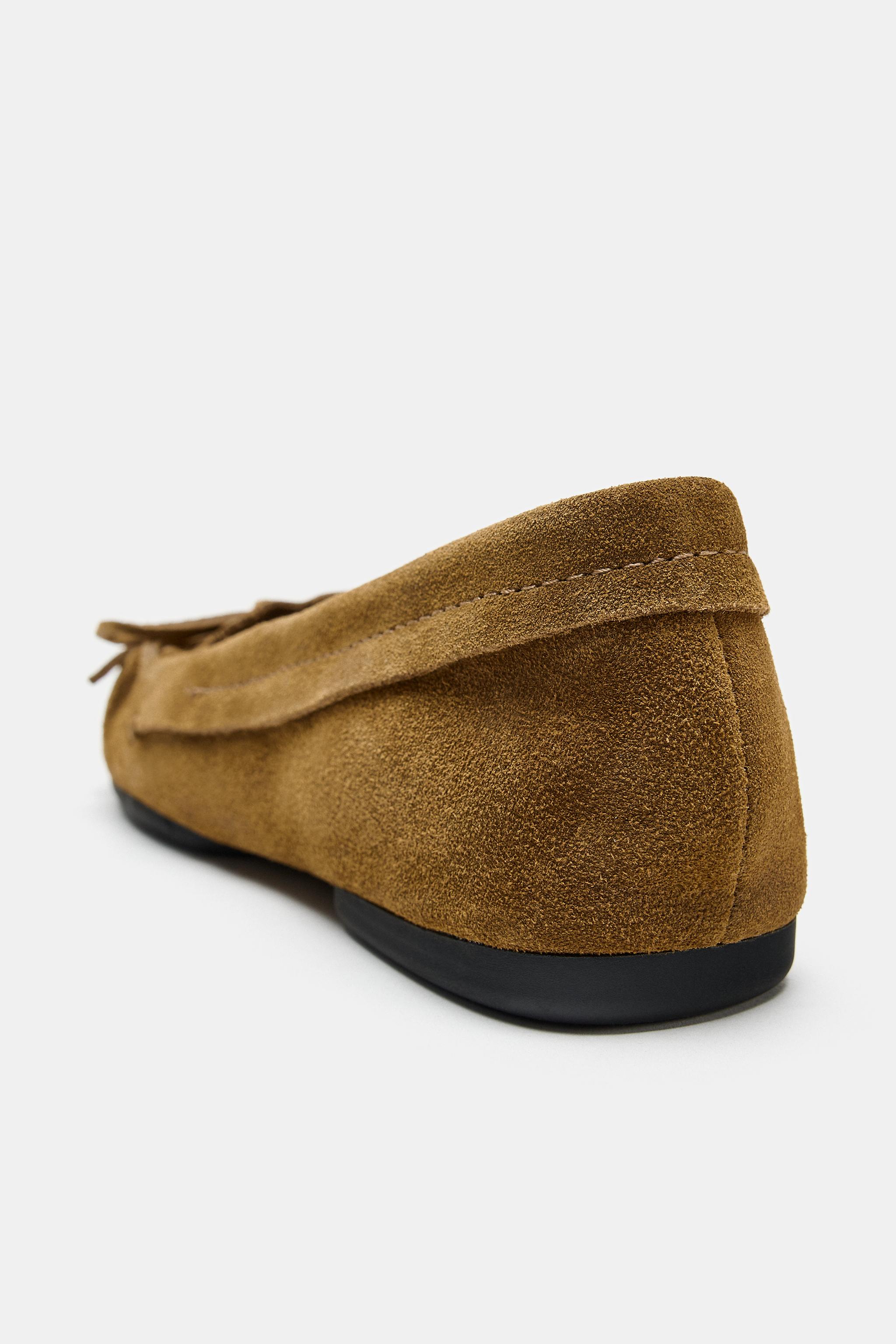 MOCASSINS EN DAIM FRONCÉS AVEC NUDD