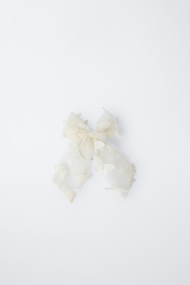 ربطة شعر بفيونكة فراشات ومشبك - خام / فيجوريه الخاص بـ Zara