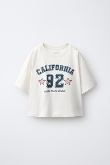 CITY PRINT VARSITY T-SHIRT - Ecru by Zara