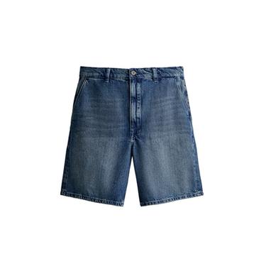Zara WAXED FINISH STRAIGHT FIT JEANS - Mid-blue