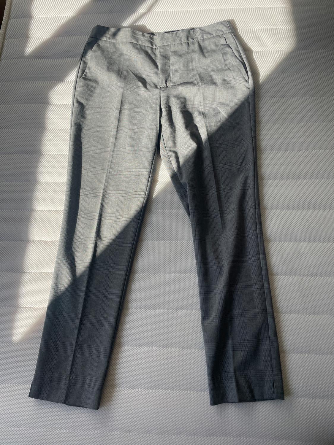 CHECKED SKINNY TROUSERS