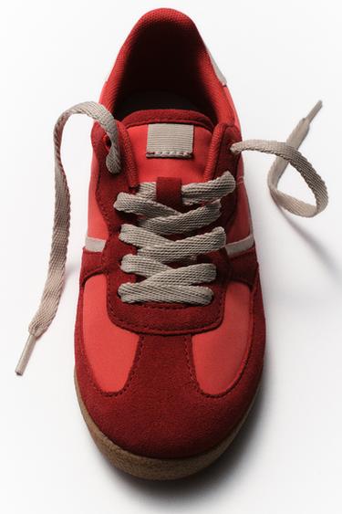 ZAPATILLA DEPORTIVA PIEL - Rojo de Zara