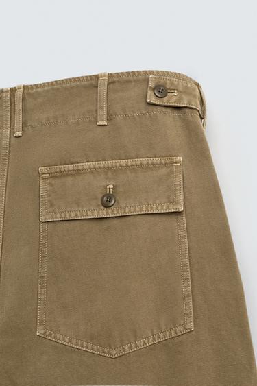 PANTALON REGULAR FIT POCHES - Marron de Zara - Image 9