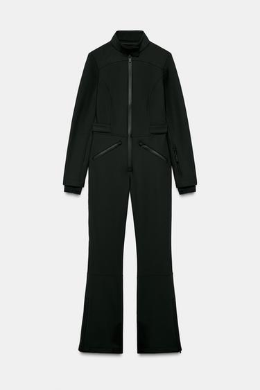 Zara WATER RESISTANT WINDPROOF RECCO® TECHNOLOGY SKI COLLECTION OVERALLS - Black