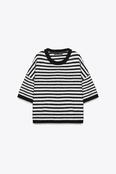 PULL À RAYURES 100 % LAINE - rayures de Zara - Image 6